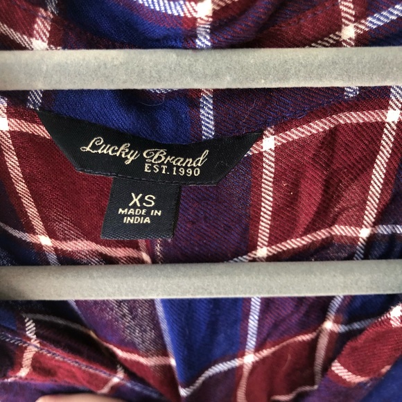 Lucky Brand button down flannel top - Picture 3 of 9